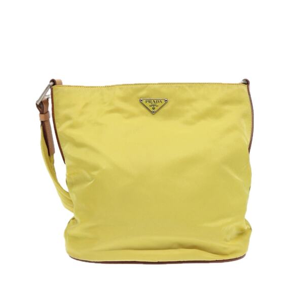 PRADA Shoulder Bag Nylon Yellow - Picture 2 of 10